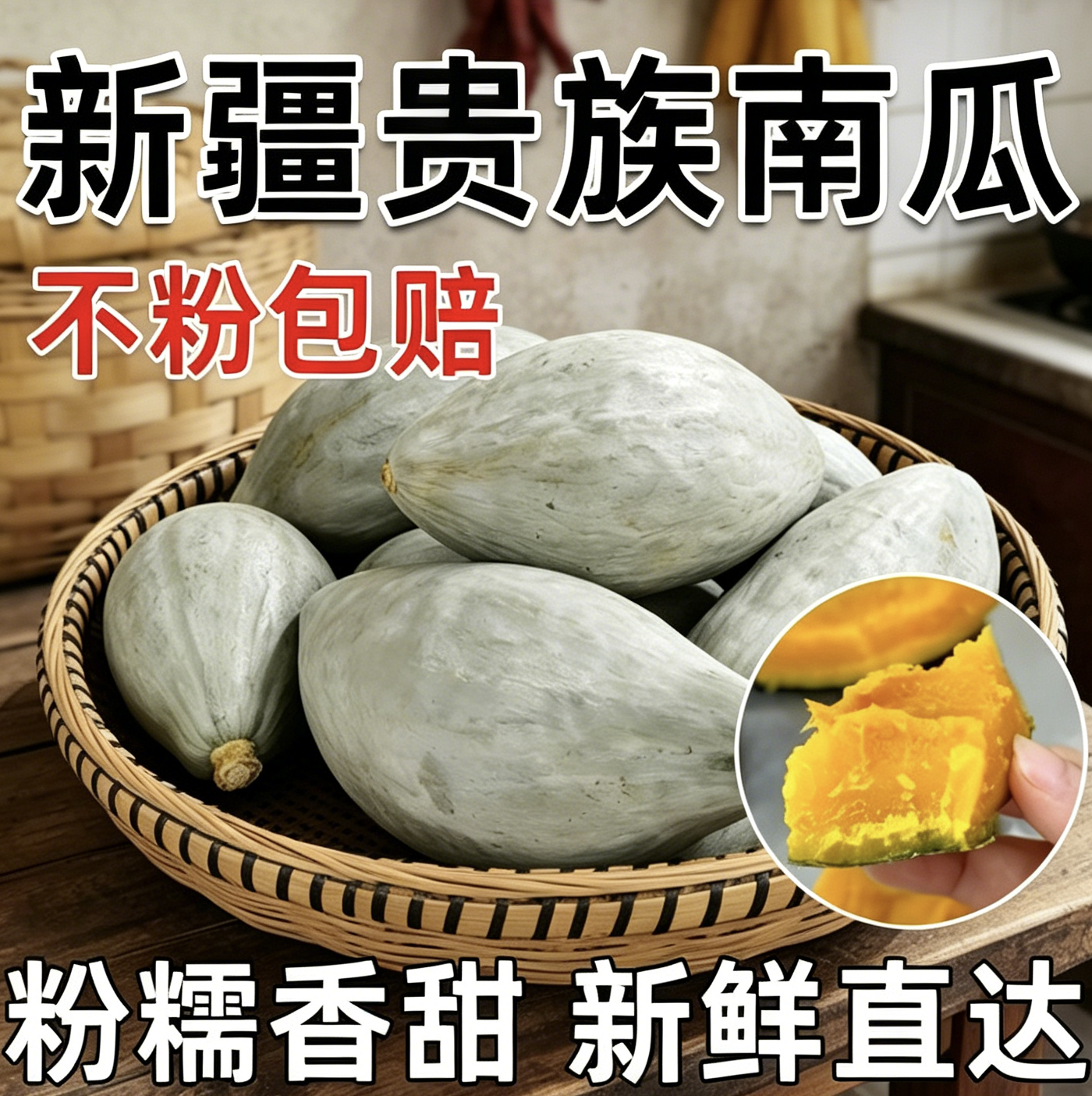 【重庆直发】新疆贵族南瓜正宗板栗南瓜粉糯香甜丑南瓜宝宝辅食