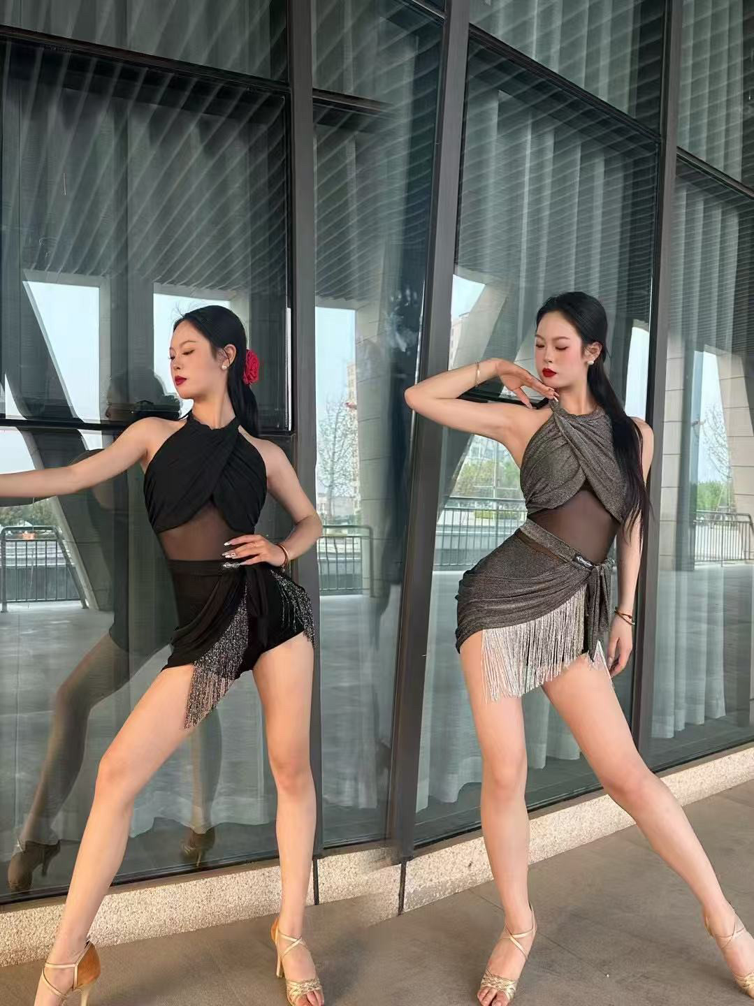 2025春季新款女士拉丁舞服细拉丁舞练习套装