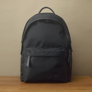 FimaC手工进口防水尼龙配真皮背包 设计师高级感轻便电脑双肩包