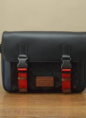 FimaC手工牛皮大容量剑桥包 男士新款高级质感通勤斜挎真皮马鞍包