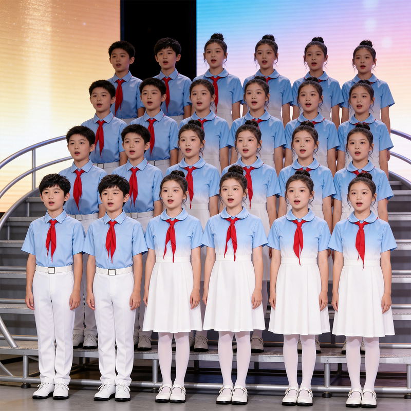 国庆儿童演出服中小学生朗诵服装图片