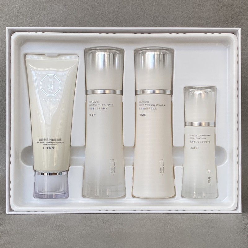 百雀羚气韵美白祛斑淡斑套装肌源奢白礼盒水乳面霜精华液女正品