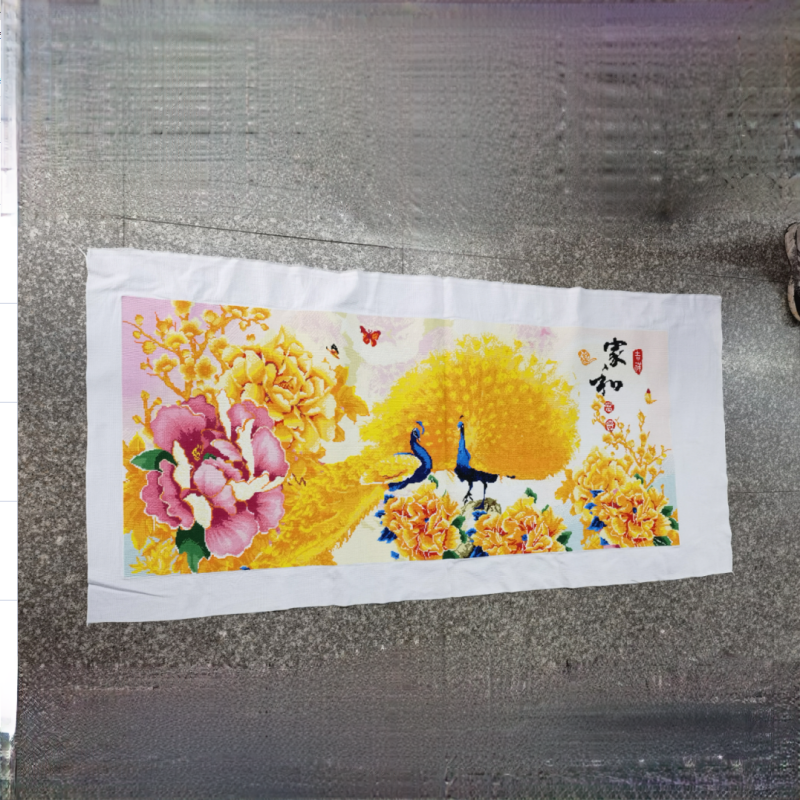 宠粉价出售绣好十字绣成品家和孔雀客厅迎客松装饰画客厅家居,居家布艺,十字绣成品,淘宝优惠券,粉丝福利购,淘宝优惠卷