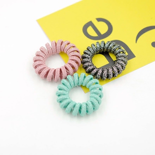 新款韩国东大门头绳皮圈进口发饰简约小号细电话线发圈电线圈皮套