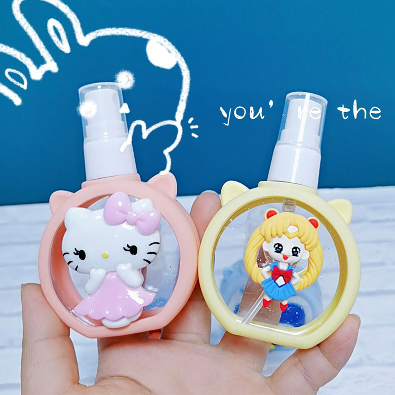 卡通可爱化妆水分装瓶旅行便携式按压喷雾瓶酒精消毒细小喷瓶空瓶