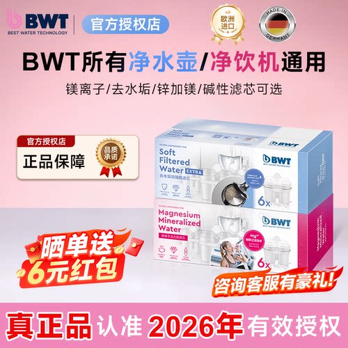 德国BWT倍世滤芯净水器家用净水壶厨房滤水壶过滤去水垢通用正品