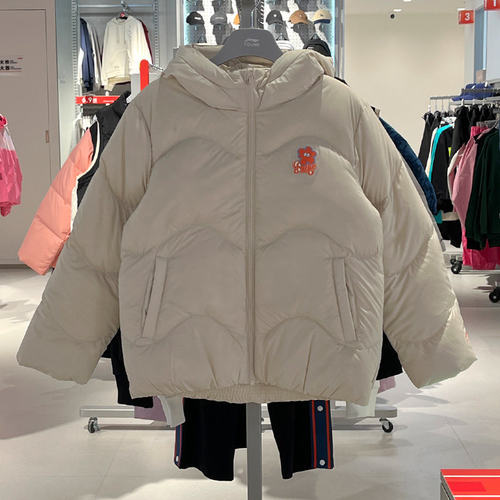 李宁女大童舒适短羽绒服