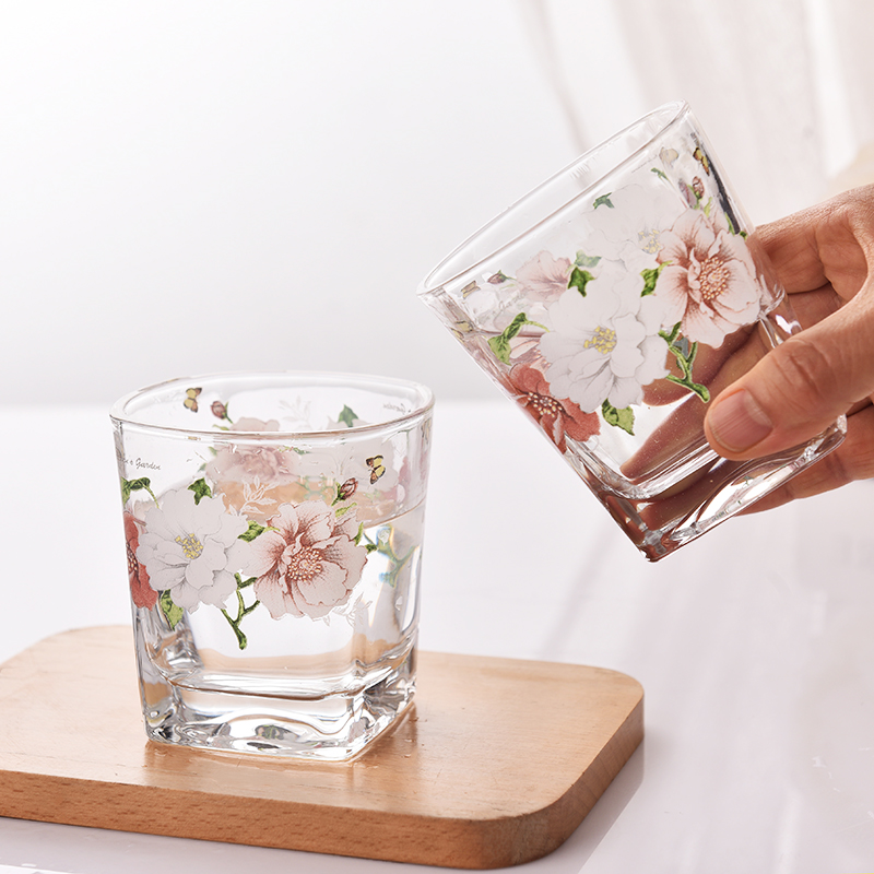 韩国家用耐热玻璃杯早餐牛奶果汁