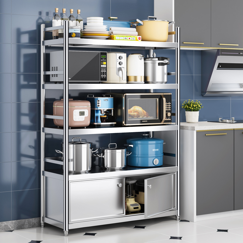 实纳不锈钢餐边柜多层落地橱柜