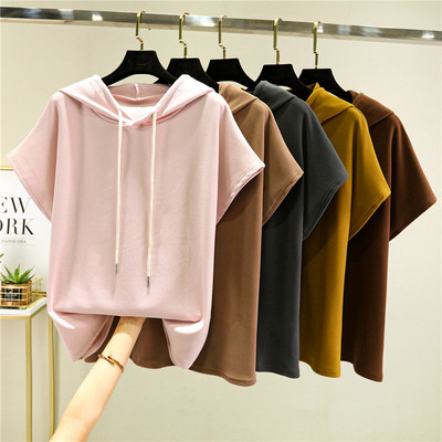 短袖连帽德绒T恤加厚打底衫