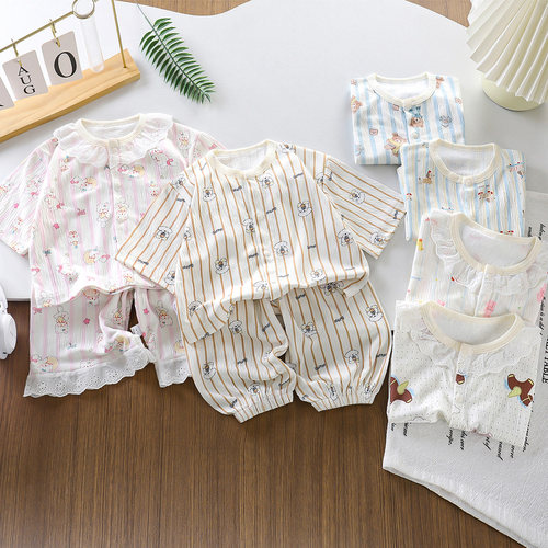 夏季薄款儿童空调睡衣套装