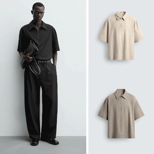 男装 新品 时尚 宽松半拉链短袖 6861692 柜329 POLO衫 ZA2026夏季