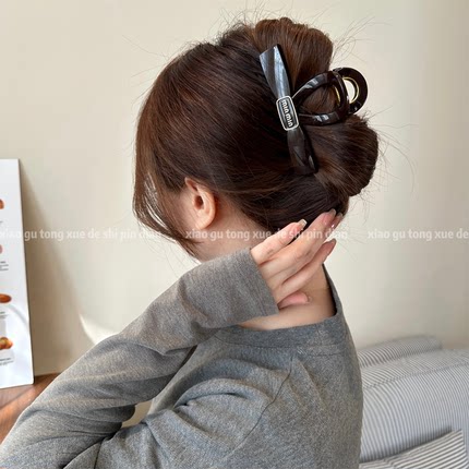 韩系蝴蝶结高级感鲨鱼夹发量多发夹后脑勺盘发抓夹女2026新款头饰