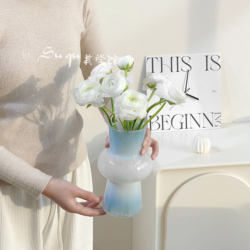 ins风玻璃花瓶网红高级感装饰小摆件客厅餐厅小众水培插花郁金香,鲜花速递/花卉仿真/绿植园艺,花瓶,淘宝优惠券,粉丝福利购,淘宝优惠卷