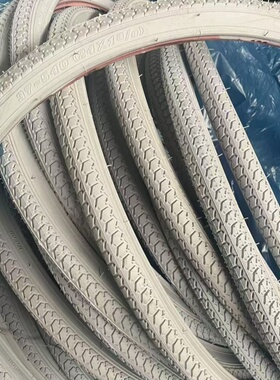 白色外胎24 26寸2.125车胎24X13/8车胎自行车加厚轮胎