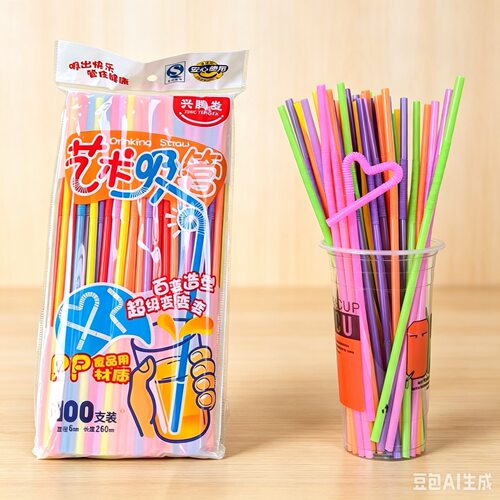 彩色一次性弯头吸管家用儿童宝宝产妇长咖啡沙冰弯曲加粗豆浆直弯
