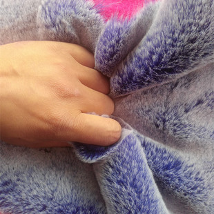 毛尖拔白人造毛仿皮草毛料 白上霜染剪服装仿獭兔毛领毛绒布料