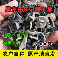 东北特产东宁黑木耳干货500g新货非野生无根黑厚 秋小碗耳包邮