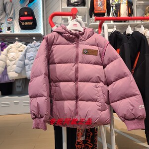 李宁迪士尼联名款短羽绒服女大童2022冬季新品宽松版时尚休闲羽绒