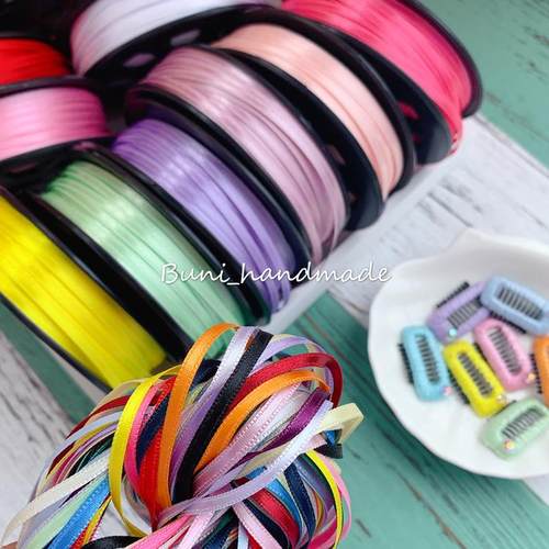 韩国进口细丝带手工礼品发夹