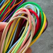 日本进口3mm彩色高弹力皮筋手工diy发圈发绳饰品蝴蝶结基础材料