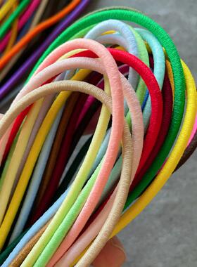 日本进口3mm彩色高弹力皮筋手工diy发圈发绳饰品蝴蝶结基础材料
