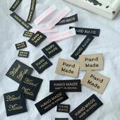 布妮 韩国进口百搭handmade织唛布贴商标手工diy饰品发夹发带装 饰