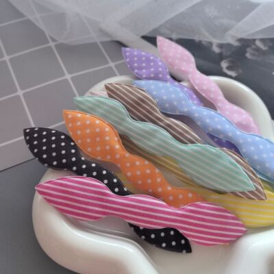 韩国进口条纹和波动的迷你耳朵手工diy饰品发夹发圈蝴蝶制作材料