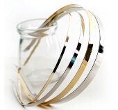 布妮 韩国进口钢发箍金银色多尺寸手工diy饰品基础配件不勒头舒服