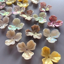 涂层珠光三瓣丁香花树脂手工DIY边夹发箍饰品配件 韩国进口ins款
