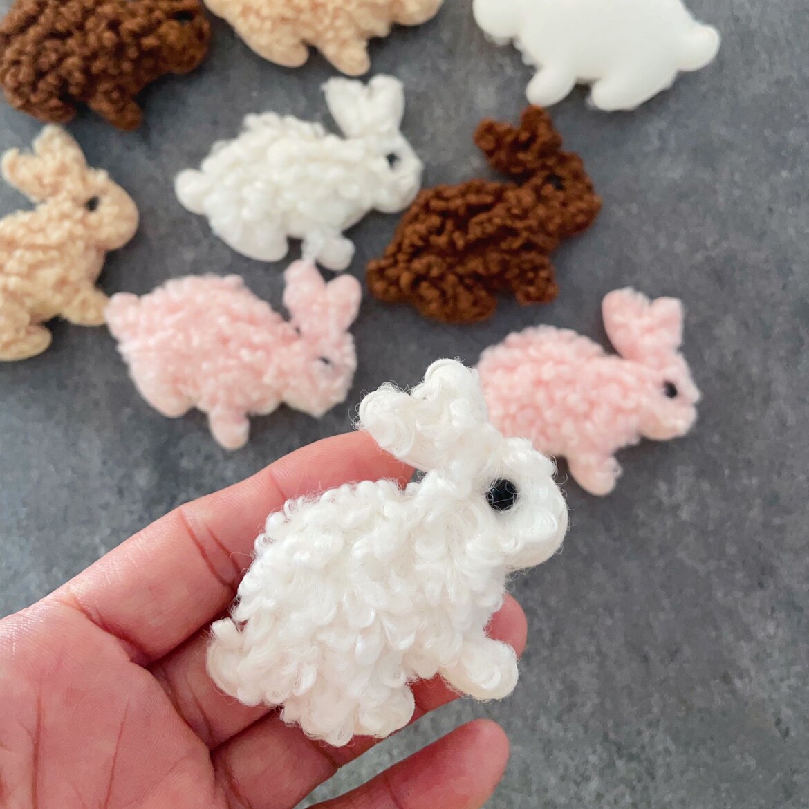 韩国进口卷毛可爱毛茸茸小兔子手工diy新年款儿童饰品发夹配件