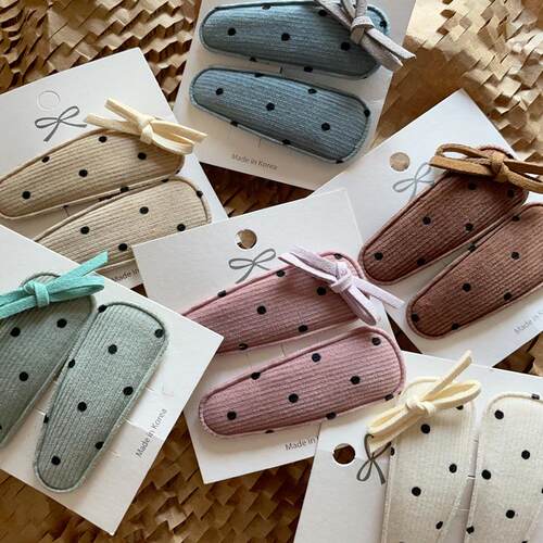 diy韩国进口流行波点条绒BB夹套