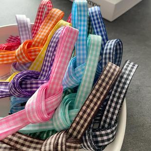 韩国进口小格1.0和1.5厘米丝带手工diy小蝴蝶结发夹头饰品娃衣带