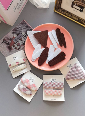 个性包布发夹基础材料内芯底片不锈钢掰掰BB夹手工diy布艺夹辅料