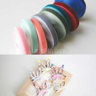 清仓5折韩国进口多色单面丝绒丝带头饰手工diy织带包夹材料发饰