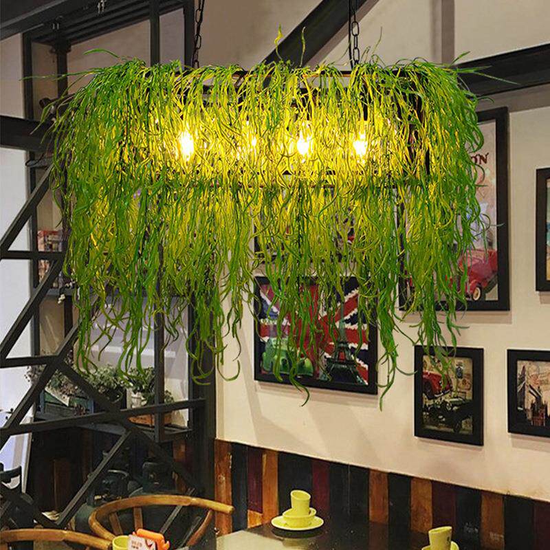 工业风吧台绿植吊灯个性餐厅灯卡座酒吧植物装饰灯酒馆氛围灯