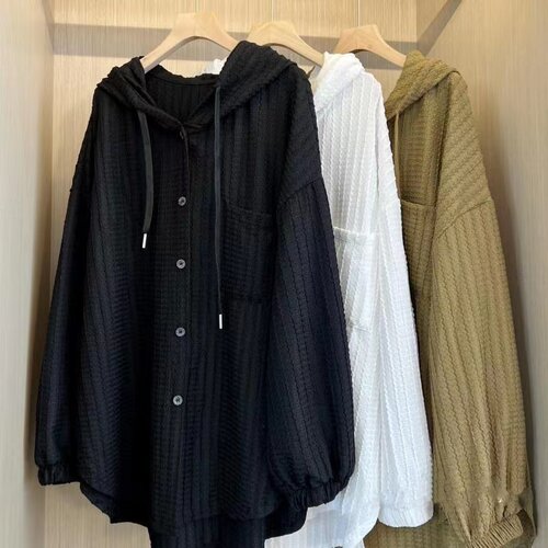 大码女装春夏季长袖衬衫