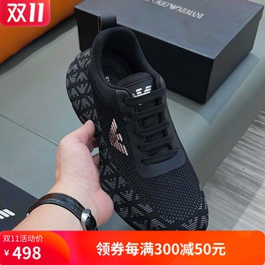 意大利奢侈品国际大牌男鞋2024秋冬款飞织透气高端时尚潮流运动鞋