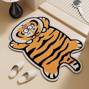 可爱卡通吸水防滑软硅藻泥浴室地垫卫生间厕所门口装饰地毯脚垫