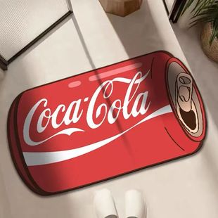 易打理卡通可乐罐硅藻泥吸水地垫浴室速干卫生间防滑地垫耐脏脚垫