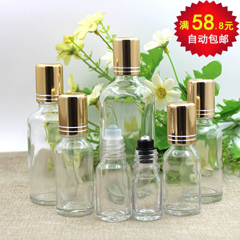 透明玻璃滚珠瓶10便携精油分装瓶