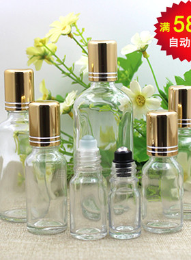透明玻璃滚珠瓶10便携精油分装瓶
