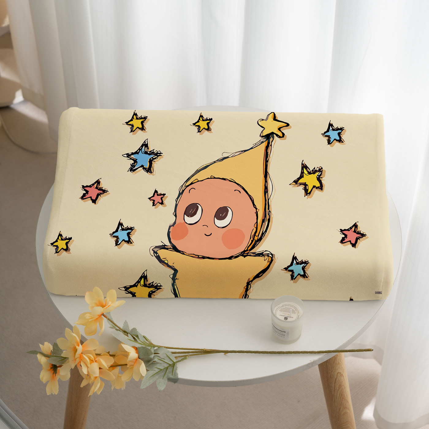 卡通星星人枕套单件一只装女生幼儿园儿童乳胶枕头套30x50cm枕皮