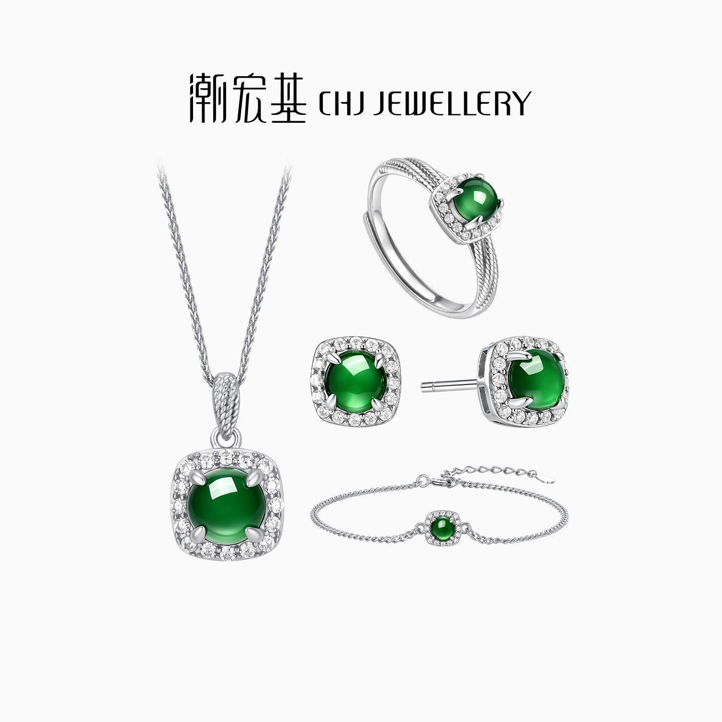 潮宏基追光s925银项链银