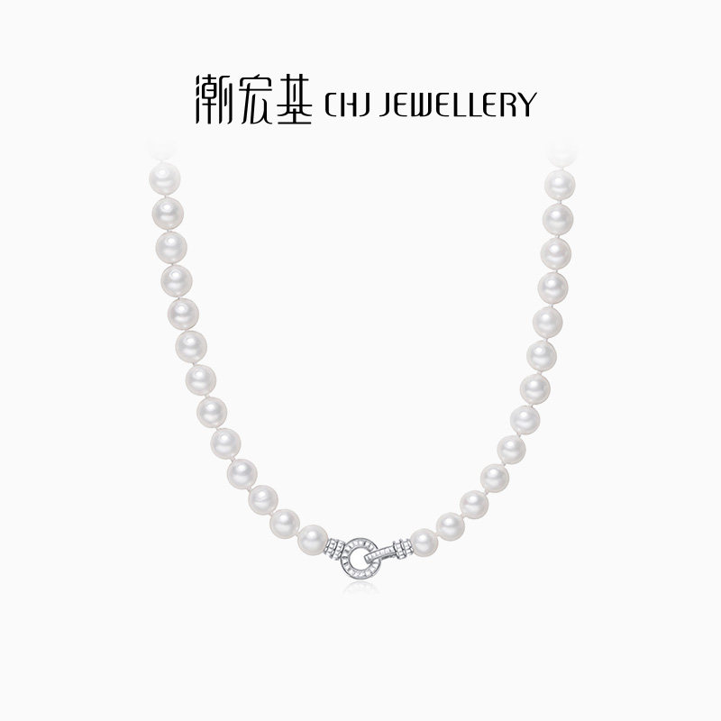 潮宏基s925银珍珠项链