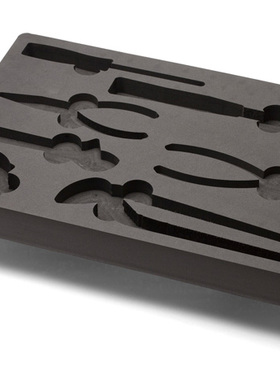 黑色高密度EVA包装海绵EPE内衬仪器礼品盒工具箱开槽孔减震内托垫