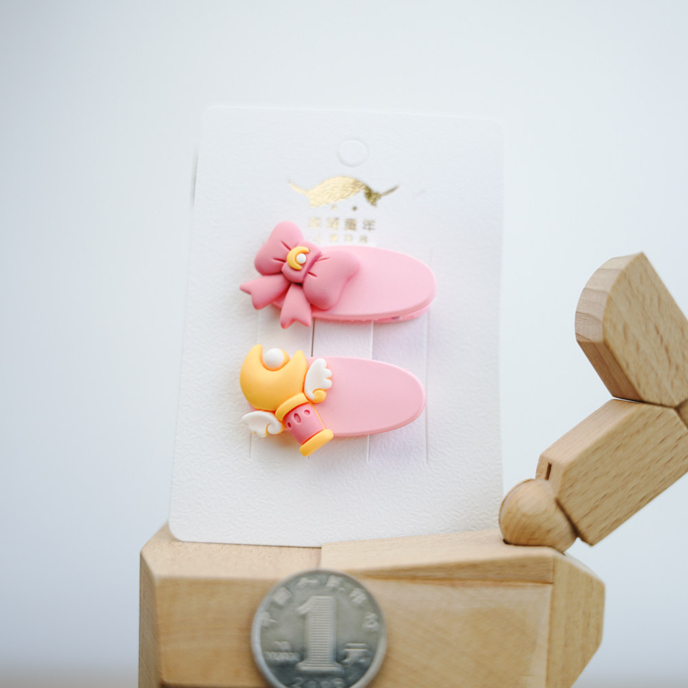 五对包邮 可爱圆头卡通儿童发夹 小孩刘海夹边夹压夹头饰发饰发卡