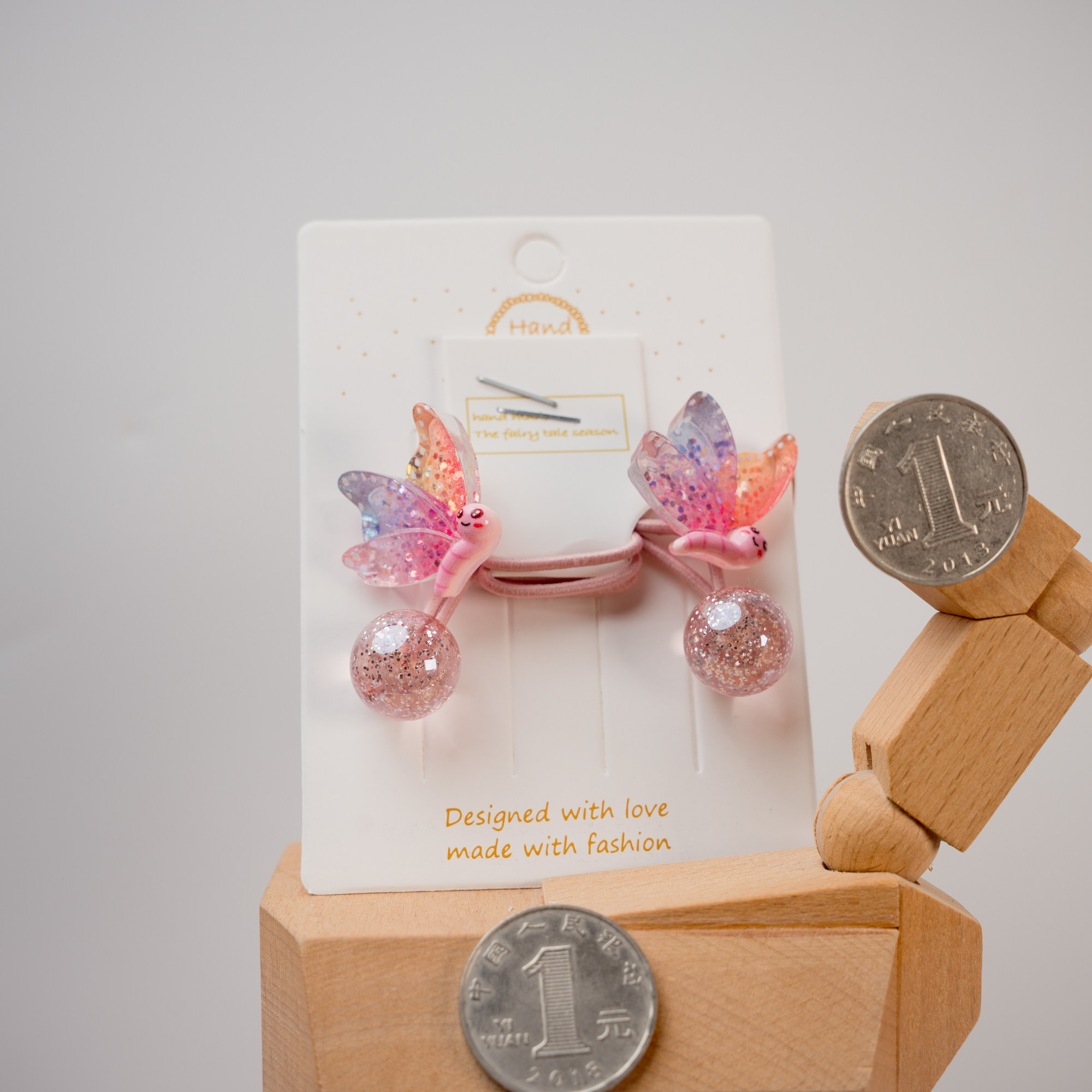 儿童对扎双头缠绕款发绳头绳