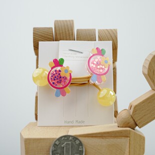 五对包邮 精致流沙儿童对扎 小女生好用的双头发绳头绳橡皮筋皮套