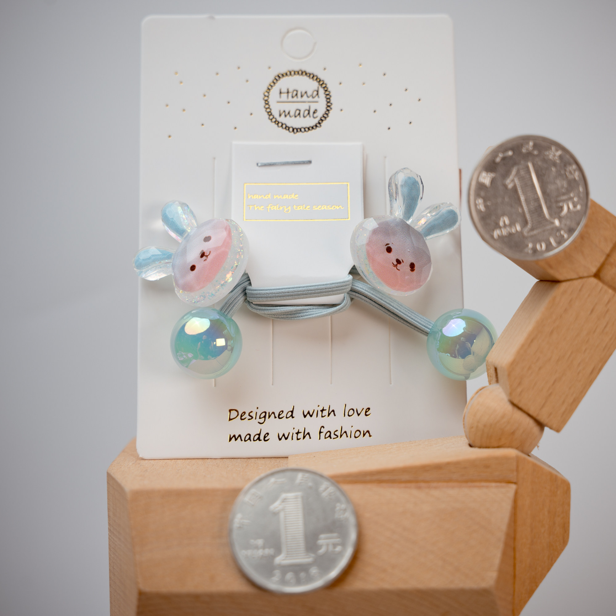 五对包邮高级感切面草莓儿童双头发绳小女生缠绕橡皮筋扎得紧头绳